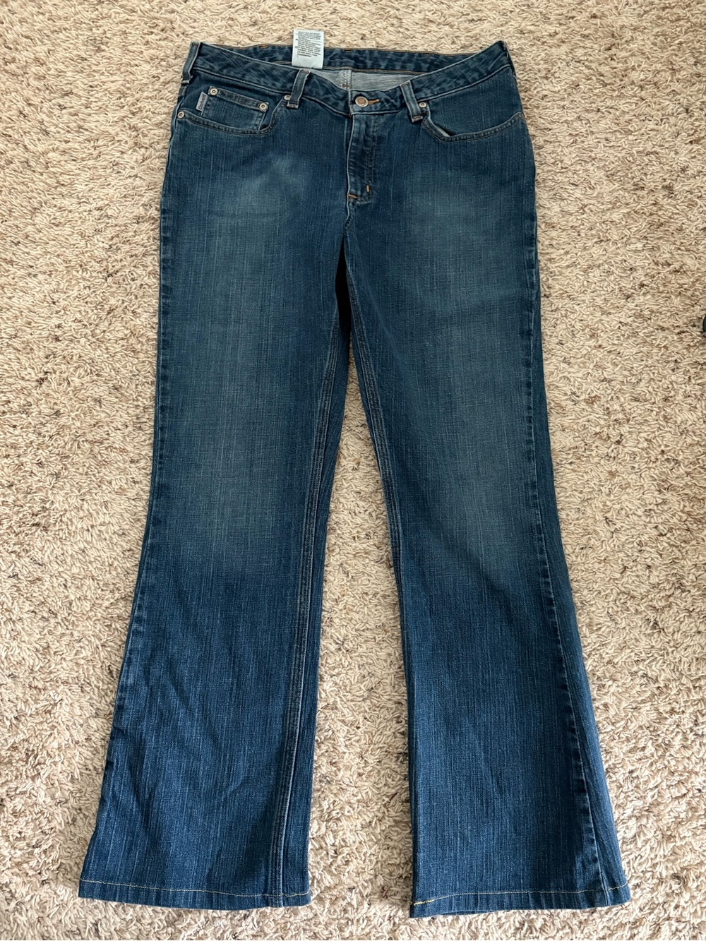 Carhartt Women’s Bootcut Jeans Medium Wash Y2K Workwear Size 12/30